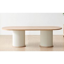 이지클린 내추럴 템바보드 타원형 좌식책상 (150cm) 보조 쇼파 밥상 깔끔한