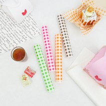 유산지 500매 25 x 35 cm 체크 영문 인쇄 베이커리 카페 트레이 기름 종이, G 무지화이트 (무코팅)