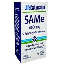 Life Extension SAMe 400mg 엔터릭 코티드 타블렛, 60개입, 1개