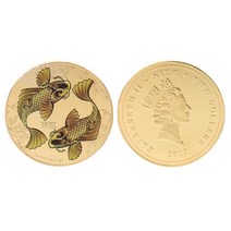 New Niue Island Commemorative Coin China Koi Fish Lucky Souvenir Gift Collection Dropship, [01] Gold