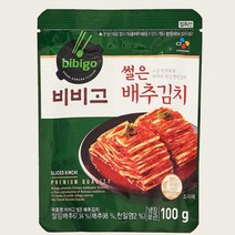 CJ더마켓 집반찬 집밥 가정식 자취템 탑티어 비비고 썰은배추김치 배추 총각 열무 국산 업소용 김치 100G 5개, 28세트