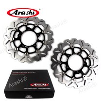 Arashi 1 쌍 CNC 플로팅 브레이크 디스크 로터 SUZUKI GSXR1000 GSXR 1000 2005 2006 2007 GSX-R1000 오토바이, 검정색