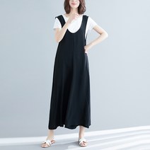 치마바지 여자멜빵바지 와이드바지 키큰여자점프수트