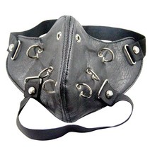 금속 스터드 스팀 펑크 가죽 마스크 자전거