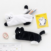 [정식]로마네 리틀 페퍼 키티 필통 little paper 고양이 필통 펜케이스, 블랙 키티