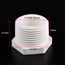 PE관 PB부속 PE부속 농수관 밸브 pe 부속 수도관 수도 배관 자재 PVC 수나사 끝 플러그 조인트 물 파이프 수족관 정원 정지 인치 2, 1.1pc - 1I2 inch