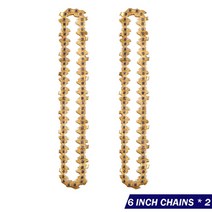 미니전기톱 목공 테이블톱 합판재단기 46 인치 미니 스틸 전기 톱 체인 골드실버 체인 전기 가지 치기 톱 액세서리 정원 도구 교체 체인, 6인치 체인