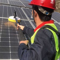 태양열 청소 도구 패널 장대 폴대 브러쉬 세척, 3.5m 단일 헤드 태양광 패널 청소 기계