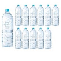 농심 백산수 무라벨 생수, 2L, 15개