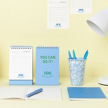 스프링제본 스터디플래너 스탠드형 디데이 체크 100 데이즈 챌린지 플래너, 핑크