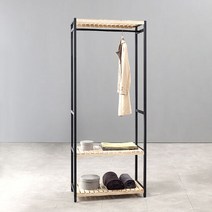 [폴앤코코] 벨라 800 원목 2단 선반 행거 드레스룸, 단품