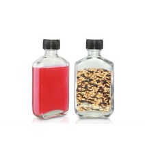 유리병 더치병 25파이 납작유리병 100ml(A), 검정, 1개