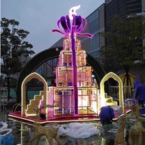 백화점 대형트리 선물 트리 쇼핑몰 장식 성탄트리 야외, 선물 상자 트리 스타일 4