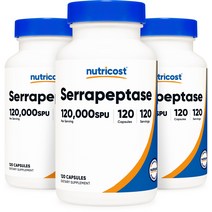 세라펩타제 120000SPU 20mg 120캡슐 3병, 단품