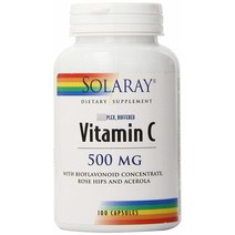 솔라레이 버퍼드 비타민 C 500mg 캡슐, 100개입, 1개