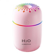 300ml 휴대용 스마트 가습기 가정용 향수 오일 USB 아로마 디퓨저 메이커 스타 컵 공기 청정기, [05] star pink, 05 star pink