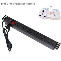 iot 멀티탭 와이파이 PDU 6 콘센트 금속 전원 스트립 서지 보호기 250V 10A 2500W with1.8M 연장 코드 19, 01 110-250 볼트_01 6, 03 UK