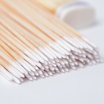 부드러운 순면 뾰족면봉 100개 세트 마스카라 립밤 화장 틈새 오염 에어팟 이어폰 청소 가능, 100p