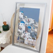 투명액자38CmX58Cm/산토리니에가다4, 골드브라운