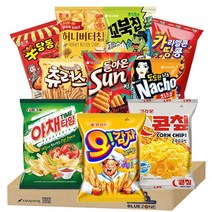 블루존 과자 스낵 10종 B세트(신당동떡볶이+허니버터칩+카라멜땅콩+츄러스+콘칩+야채타임+오감자+도도한나초+꼬북칩+썬)
