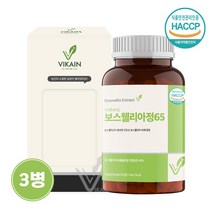 관절 연골 보스웰리아 정 알약 캡슐 정제 인도산 유향나무 원물 추출 분말 고함량 보스웰릭산 성분 무릎관절 손목 손가락 뼈 영양제 상어연골 초록입홍합 효능 보수엘리아 추천 먹는법, 3병, 600mg x 120정