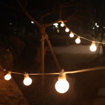 HK.SELL 루프탑 LED 큰앵두 S50 6M 20구, 화이트줄 웜화이트