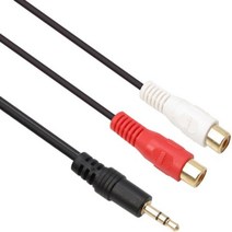 스테레오 to RCA연장 2선 케이블 0.15m, 알락잇쿠팡 본상품선택