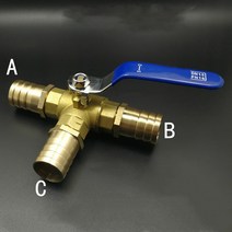 게이트 볼 밸브 물 기름 공기를 12mm 호스 바브 3 방향 티 유형 T 항구 금관 악기 공 벨브, 단일옵션