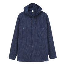 스콰즈 셔츠 STW185 3COLOR 남여공용 체크 후드남방