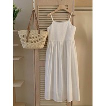 빅사이즈 대형 서스펜더 나시 원피스 길이 조절 루즈핏 민소매 끈 드레스 골지 4XL 베이직 이너