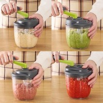 고추 방아 기계 전동 후추 그라인더 고기를 가는 집 수동 조리기 소형 믹서 만두소 손 저, 03 5858수 경보기[900ml]