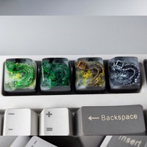 커스텀 키캡 4 pcs 사계절 keycaps 장인 수지 고급스러운 diy pc 게이머 기계식 백라이트 키보드 rgb keycap for gk61 anne pro 2 gk64, 4개