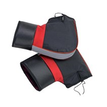 GHSHOP 오토바이 핸들 바 Muffs Snowmobile 용 따뜻한 손 보호대 장갑 커버 유지, 인조 가죽 플러시 원단, 35cmx28cm 반사