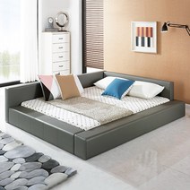 세진침대 로나 모던 저상형침대+로얄7존독립40T 매트리스, 로나 모던 저상형침대+로얄7존독립40T(모카그레이)