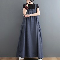 케이에비뉴 빅사이즈 포켓 데님 롱원피스