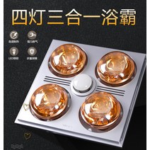 욕실 온열기 천장 벽걸이 히터 4구 겨울동파방지, 클래식 실버비통풍 버튼 천정형