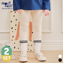 [몰리멜리프렌즈][몰리멜리프렌즈] [2종세트]베이직플라워포인트레깅스