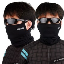 카투스 X-9 여름 자외선차단마스크 스트라이프 냉감 쿨 멀티스카프 골프 등산 낚시 자전거 운동 스포츠 마스크, 블랙