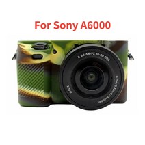 소니 알파 A6000 A6100 A6300 A6400 A6500 A6600 A5100 A5000 카메라에 대 한 실리콘 갑옷 스킨 카메라 가방 바디 커버 수호자, 04 A6000 Camouflage