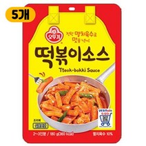 캠핑용 여행용 황금레시피 떡볶이소스 180g_테스트 오뚜기, 5개