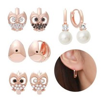 미라클세븐 [M7] 여자 원터치 진주 금침 캐쥬얼 14K 큐빅 귀걸이