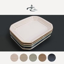 윤도자기 다인 팔각소접시 직사각 접시, 청옥, 1개