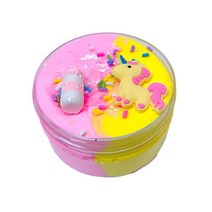 다채로운 손 모델링 점토 퍼티 점액 놀이 반죽 자기 플라스틱 어린이 장난감 유니콘 DIY 60ML / 100ML, [04] 100ML Yellow