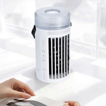 휴대용에어컨 소형에어컨 미니에어컨 새로운 미니 휴대용 에어 컨디셔너 다기능 색상 변경 밤 데스크탑 쿨, 한개옵션0
