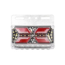 4 x LED 트럭 사이드 라이트 24V 다이나믹 턴 시그널 트레일러 클리어런스 라이트 밴 캐러밴 트럭 사이드, 03 Red_01 24V