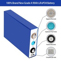 인산철 배터리 EVE-3.2V 50Ah 90Ah 100Ah 105Ah 280Ah Lifepo4 셀 고용량 온전한 QR 코드 리튬 철 인산염 DIY 146650, 3.2V 90Ah 4PCS