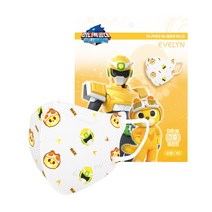 미니특공대 더운날 여름용 어린이 캐릭터 마스크 맥스(옐로우) [20매], 02.소형(5-10세), 01.맥스(옐로우), 02.소형(5-10세)