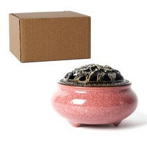 향로 촛대 청동 제사 제기 제례용 향대 세라믹 향 버너 휴대용 도자기 buddhism incense holder 홈 티 하우스 요가 스튜디오, 노란색