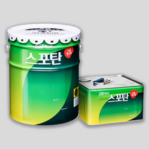 KCC페인트 스포탄 노출방수재 중도 옥상방수 20kg 녹색/회색, 녹색