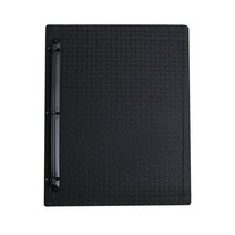 우리메뉴 가죽 바인더 카페 메뉴판 A4 3링 예쁜 메뉴판 제작, 1단 블랙파나마 바인더 메뉴판